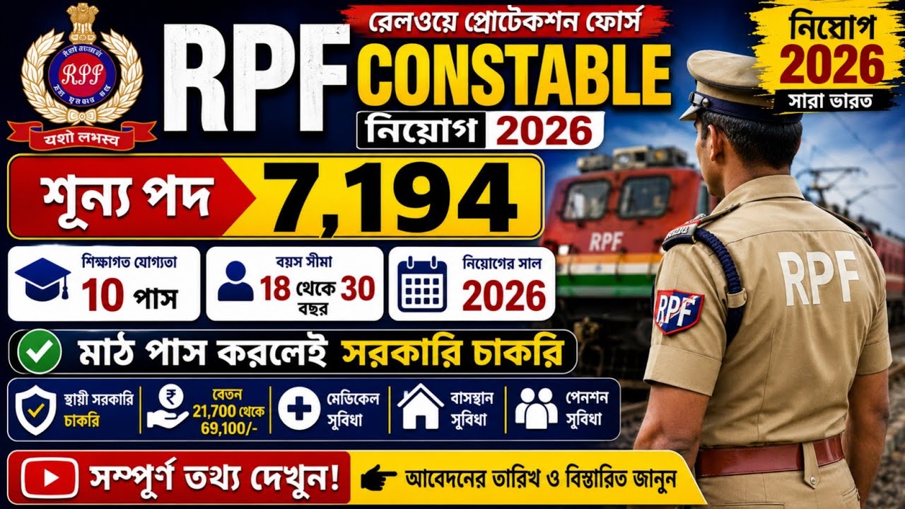 RPF New vacancy 2026|RPF constable New recruitment 2026|rpf constable vacancy 2026