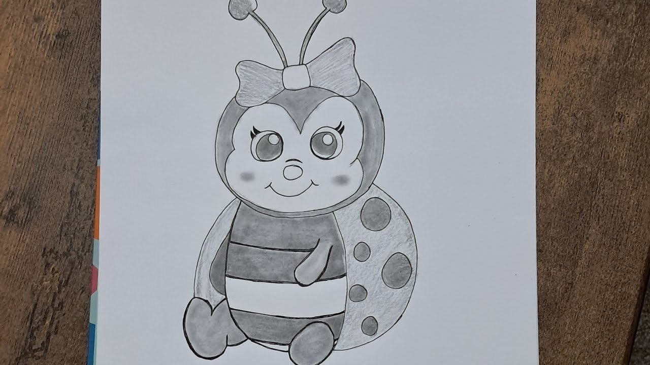 Cute lady bug drawing step by step #howtodraw #art #drawing 