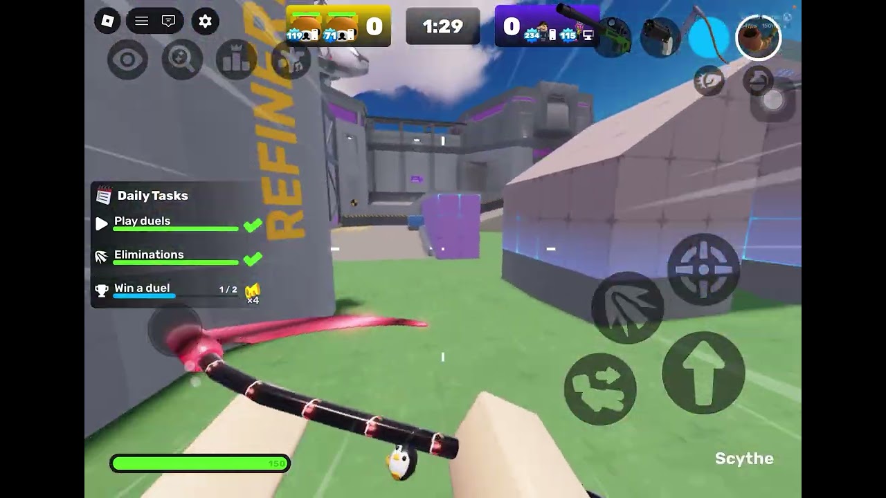 Playing roblox rivals with my firends