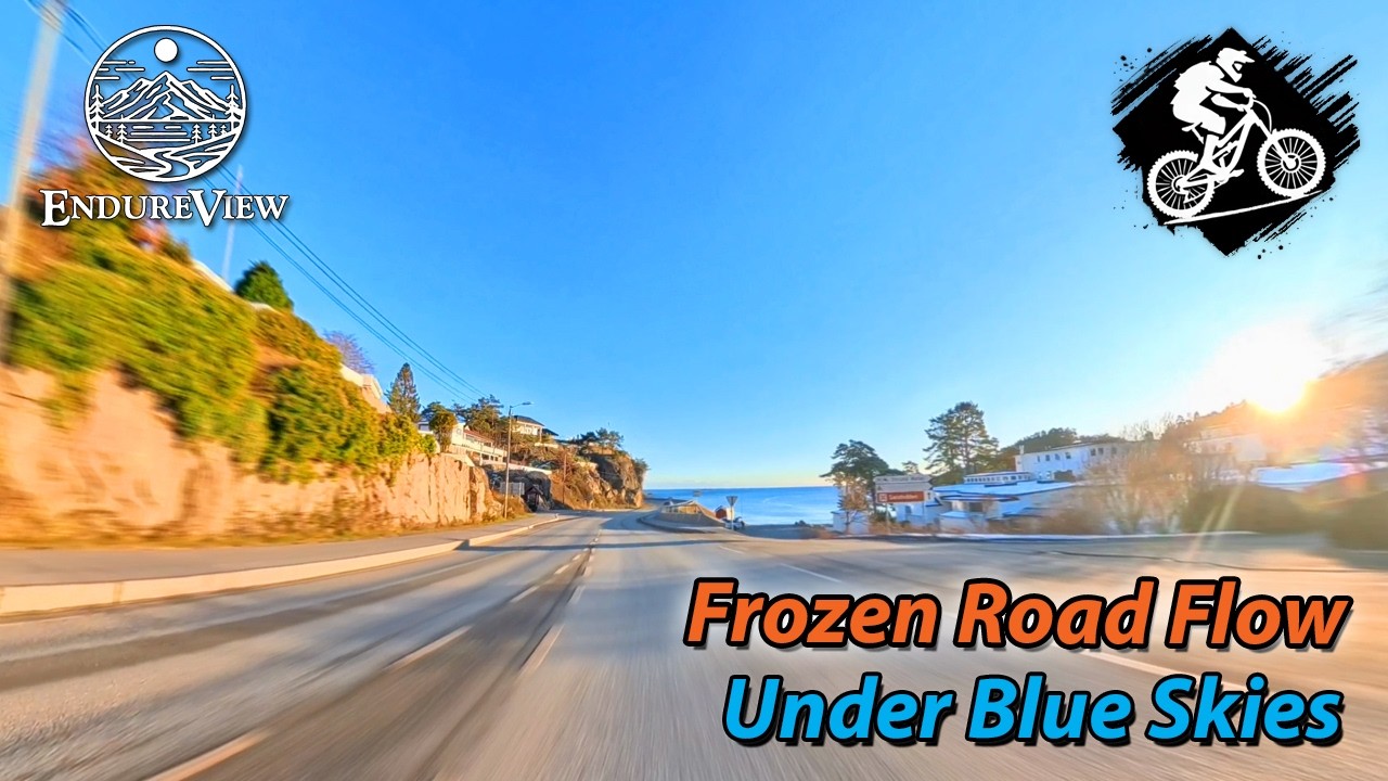 Frozen Road Flow Under Blue Skies ☀️🌤️🚴‍♂️