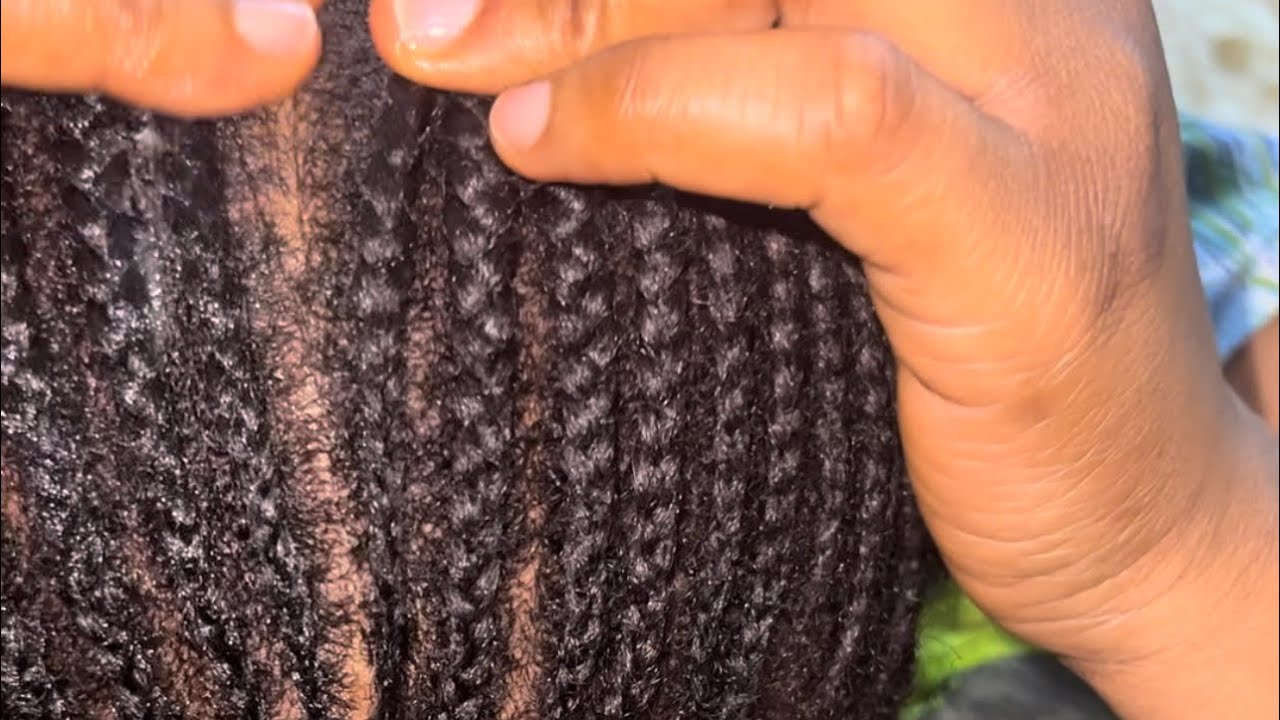 ASMR cornrow and scalp greasing time by myself. Bedtime 😴