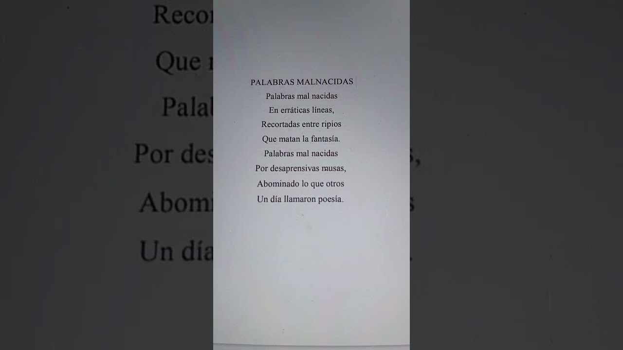 Palabras malnacidas.... baladas sonatas sonetos poesía Miguel de Asén 