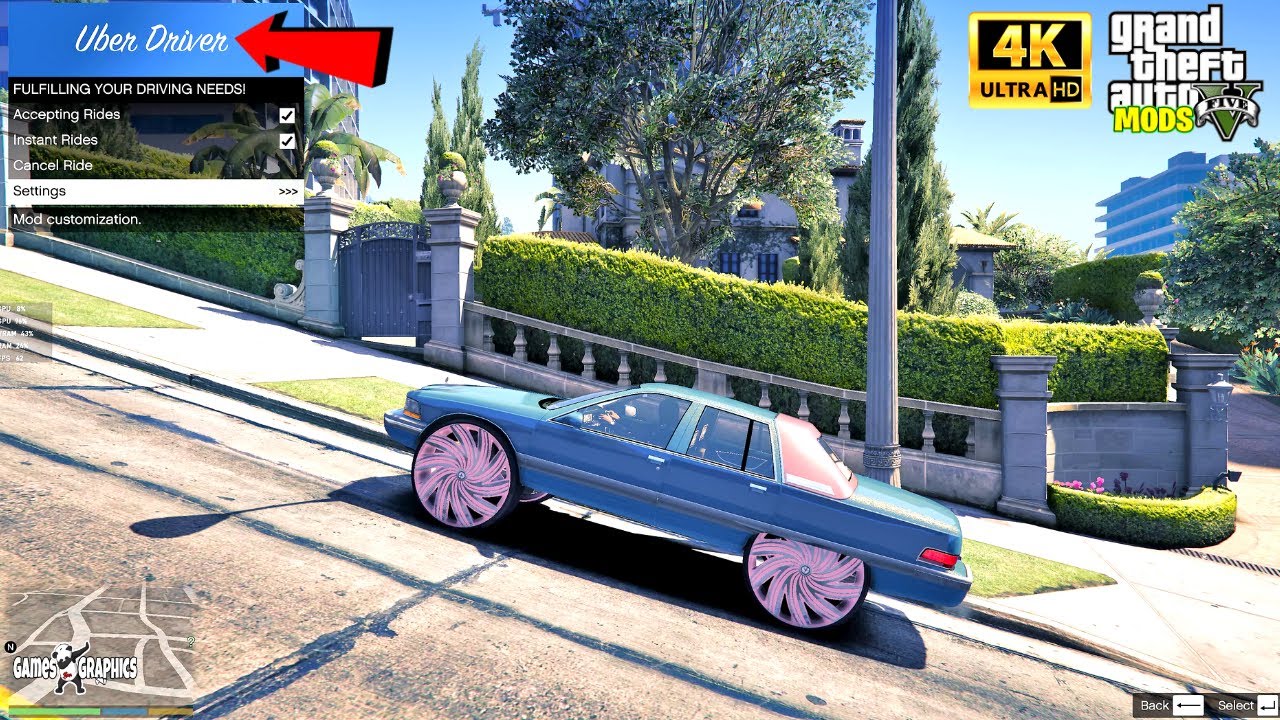 How to install Uber Driver Revamped (2022) GTA 5 MODS