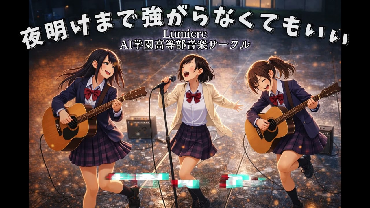 とある音楽サークルのJK達が乃木坂46の夜明けまで強がらなくてもいいを全力でカバーしてみた #歌詞動画 #アコースティックカバー