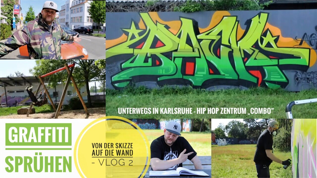 Graffiti Sprühen - Semi Freestyle - Von der Skizze auf die Wand - Vlog 3 in Karlsruhe