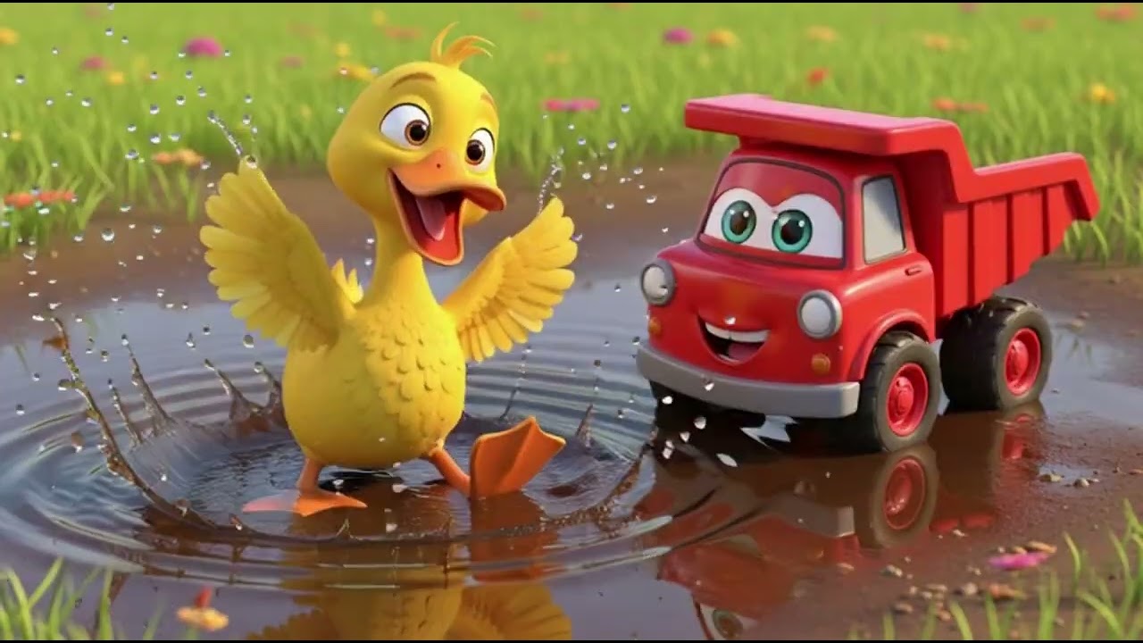 Baby Truck Rolls Through Mud Puddles 🚚🟤💦 | Splashy Truck Song | Nursery Rhymes & Kids Songs
