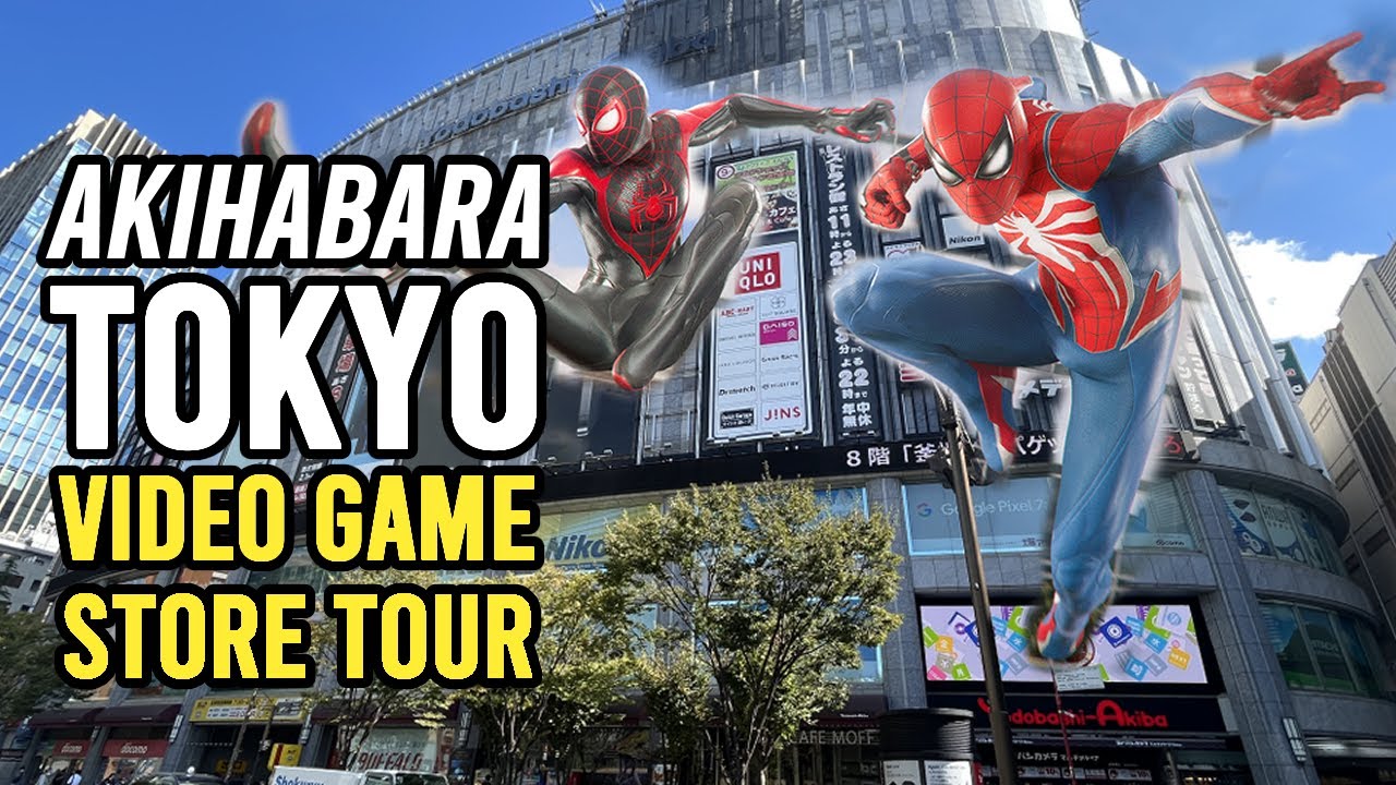 Walk in Japan! Spider-Man 2, Mario Wonder Yodobashi Camera Akiba Video Game Store Tour!
