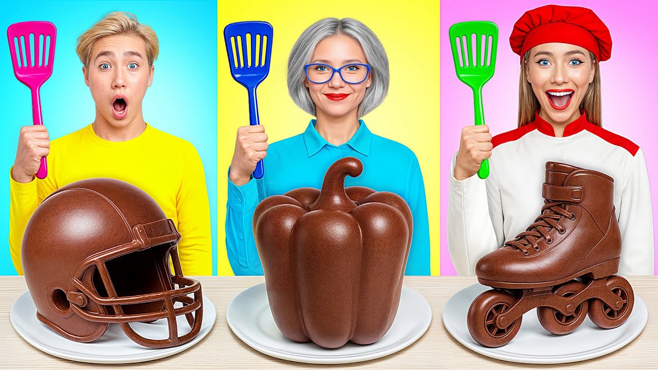 Я против Бабушки Челлендж с Шоколадной Едой | Забавные Лайфхаки с Едой от Multi DO Joy