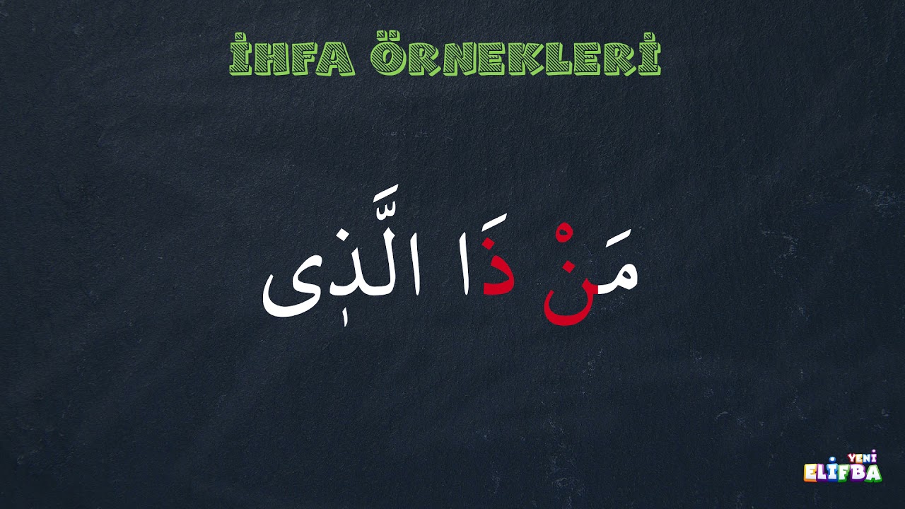 İhfa Örnekleri | Yeni ElifBa