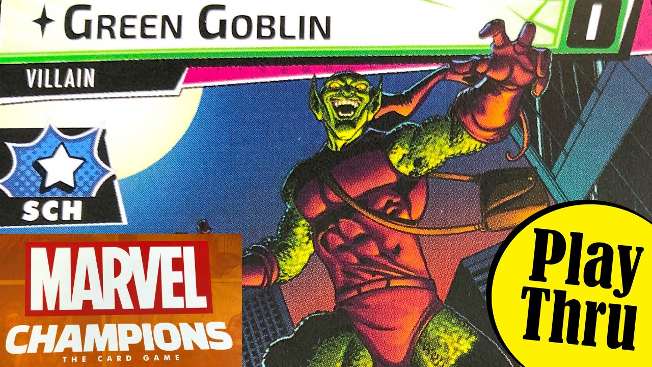 MARVEL CHAMPIONS Play Through - Green Goblin / Norman Osborn vs Captain America & Ms Marvel