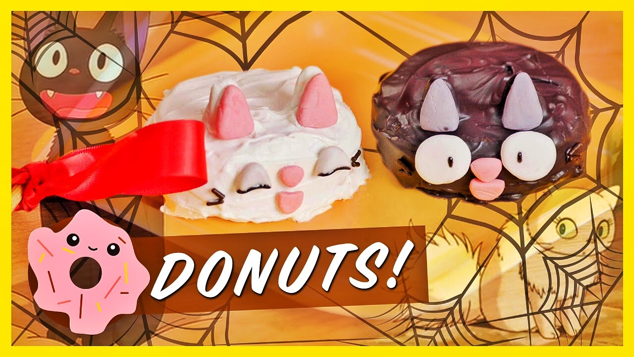 Kiki's Delivery Jiji Kitty Cat Donuts | Cooking | Strawburry17