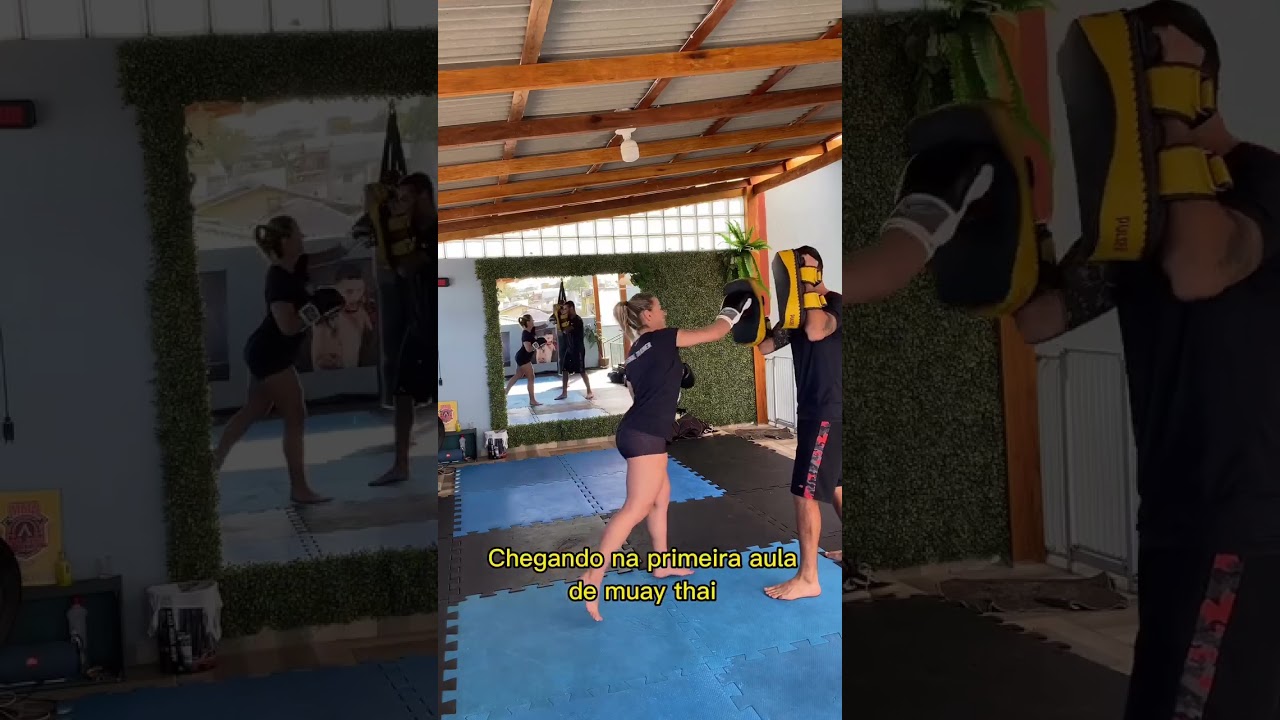 Entrando na primeira aula de muay thai vs saindo da primeira aula.. notaram alguma diferen&ccedil;a ??
