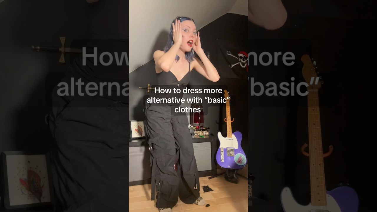 How to style basic clothes to be alternative‼️#alternative #emo #goth #diy #fashion #styling #viral