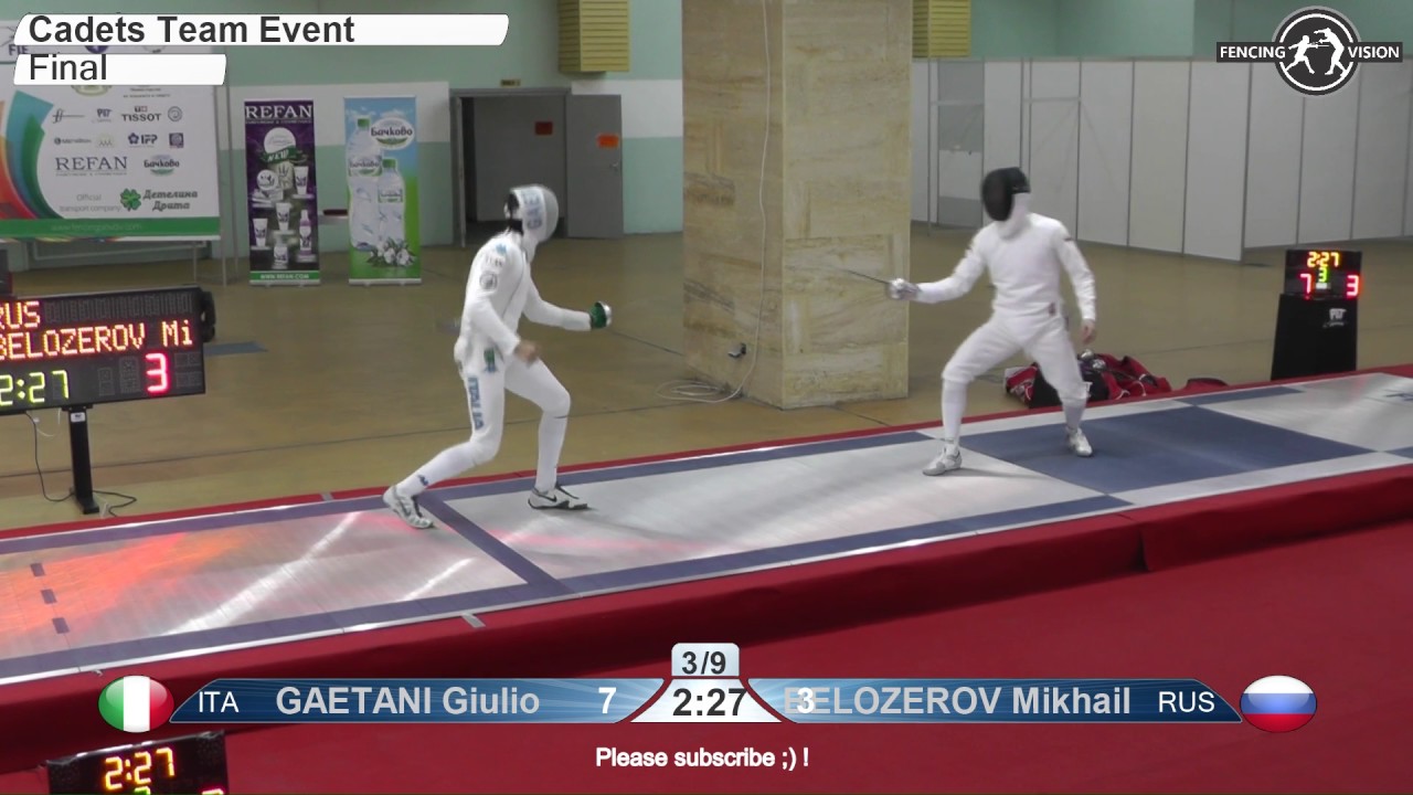 Cadets European Championships Final Men Epee Team Russia vs Italy