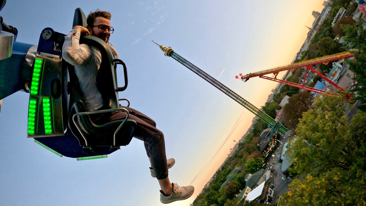 【音声あり】 Booster king-size on-ride POV (乗車映像) / Wiener Prater (オーストリア)