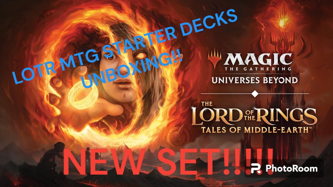 MTG LOTR NEW SET STARTER 60 CARD DECKS UNBOXING!!!!