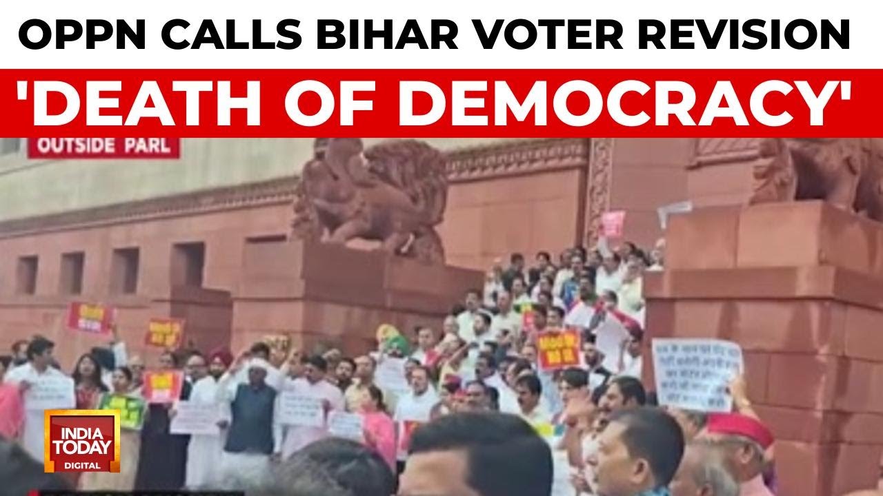 Bihar Voter Roll Row: Opposition Protests At Parliament; EC Defends Revision In SC