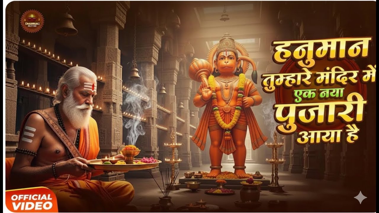 हनुमान तुम्हारे मंदिर में एक नया पुजारी आया है | Powerful Hanuman Bhajan #bhaktisong #hanumanji