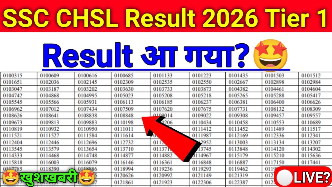 SSC CHSL Result 2026 Tier 1 | ssc chsl result 2025 tier 1 kab aayega | ssc chsl tier 1 result 2026