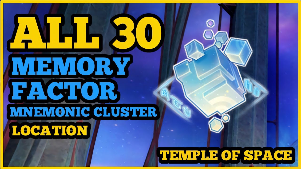 All Routes 30 Mnemonic Cluster - Memory Factor Location Temple of Space | Genshin Impact 6.5 luna 6