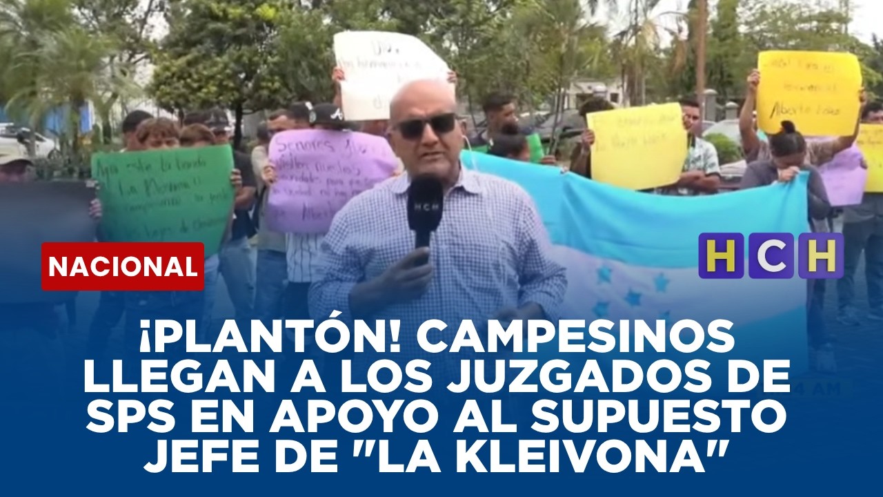 ¡Plantón! Campesinos llegan a los juzgados de SPS en apoyo al supuesto jefe de 