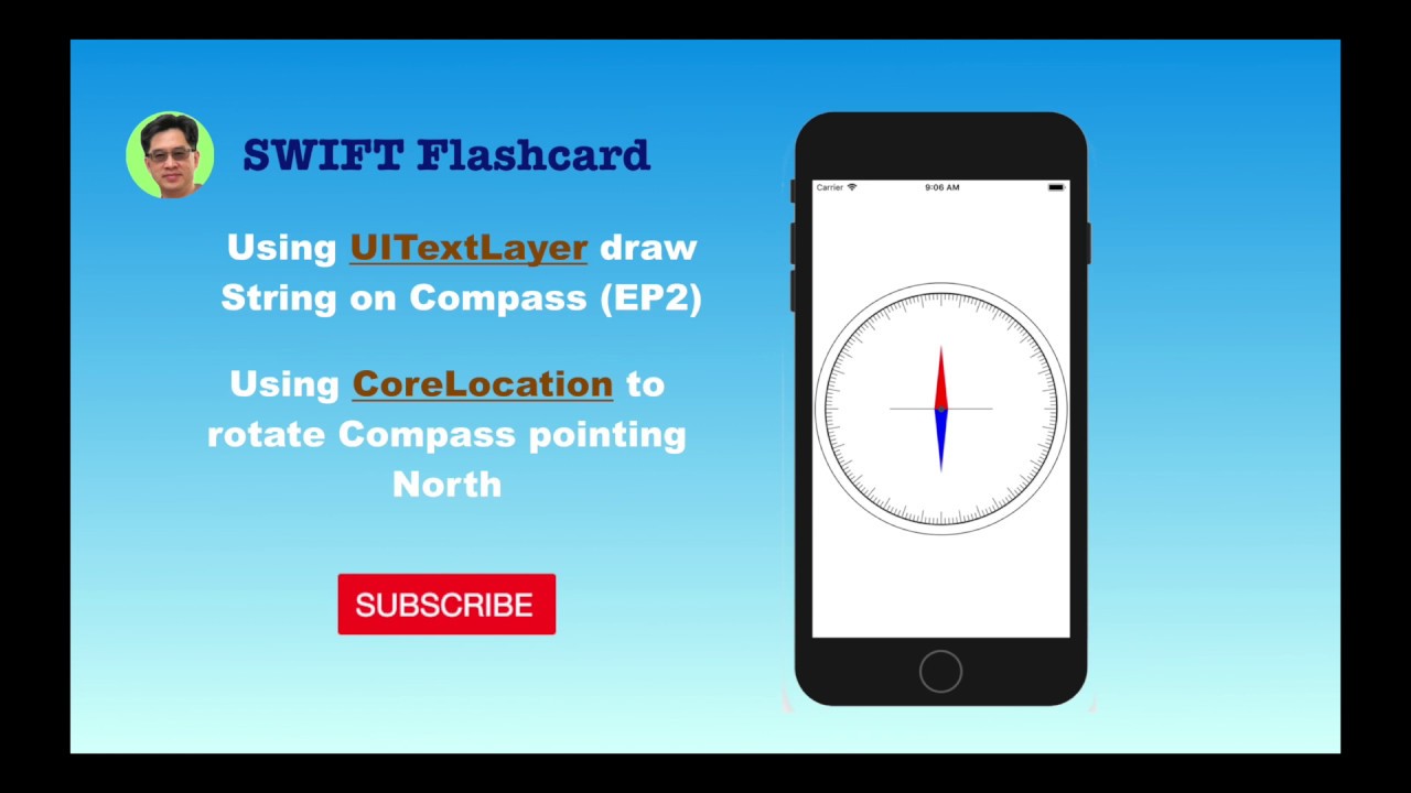 Using UITextLayer to put label on Compass and Rotate it by CoreLocation (EP2)