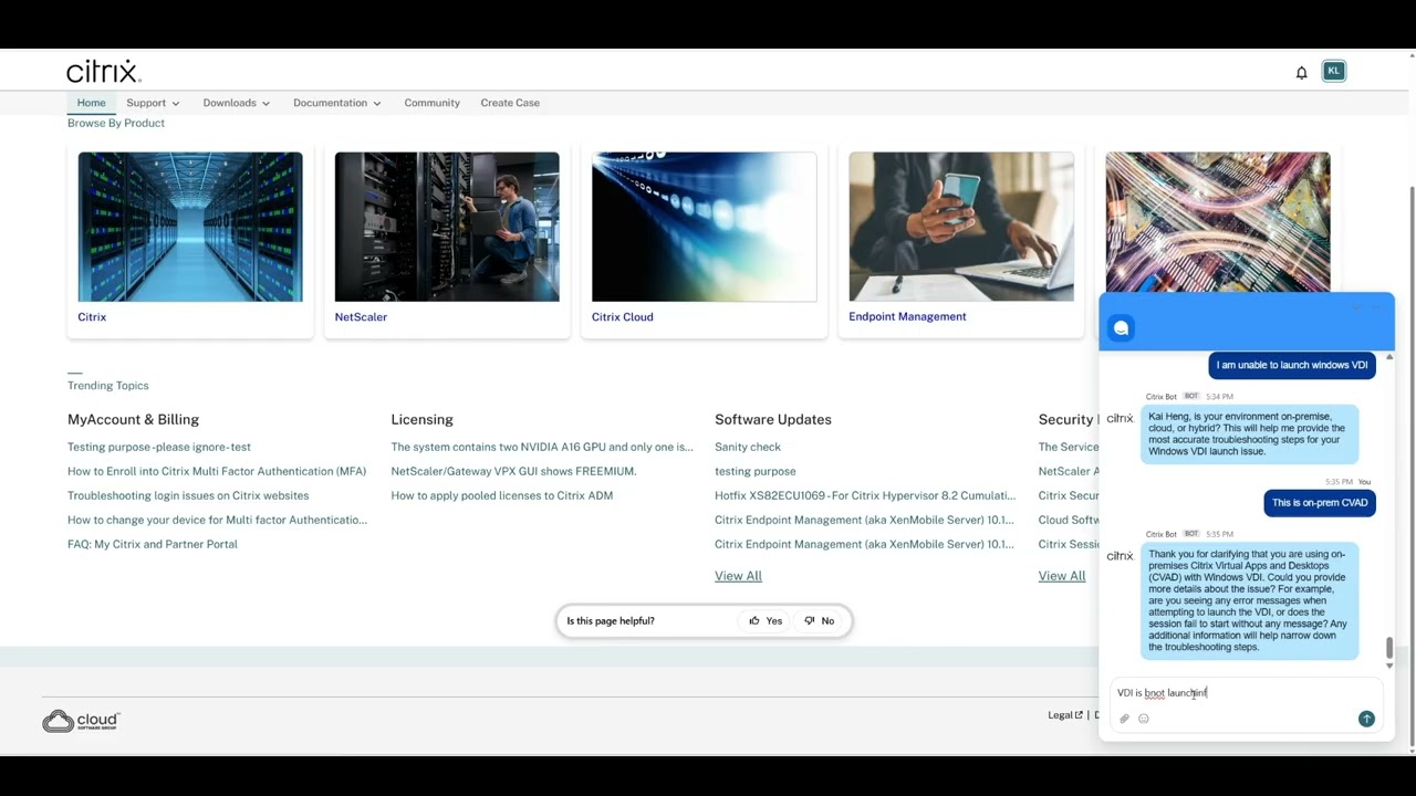 How to create a Citrix Technical Support case