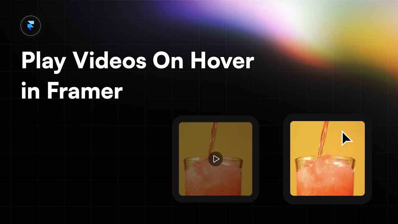 Как воспроизводить видео при наведении курсора на сайте Framer