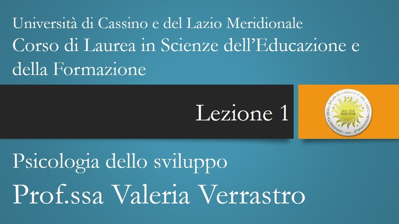 Psicologia dello sviluppo Lezione 1