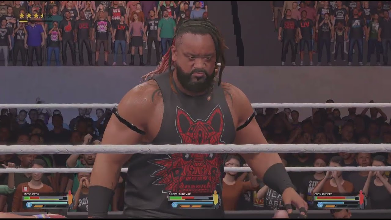 WWE 2K25 Drew Mcintyre vs Cody Rhodes vs Jacob Fatu