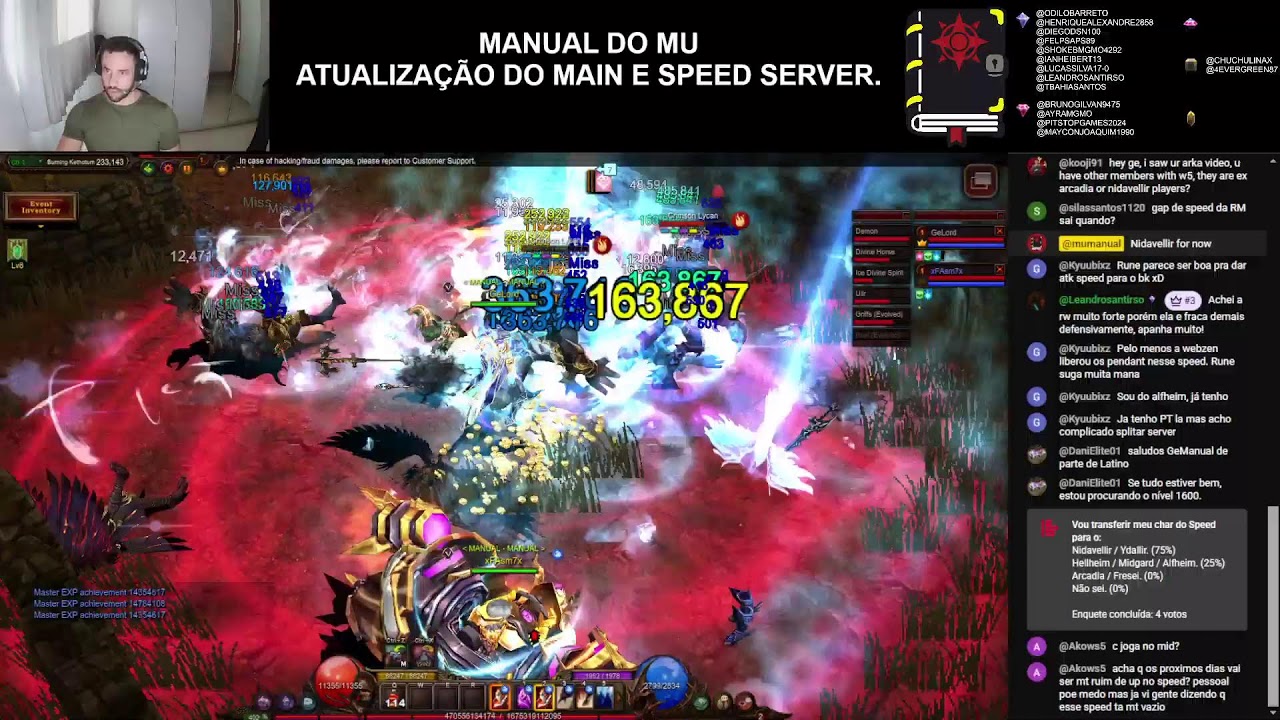 Manual do Mu - Atualiza&ccedil;&atilde;o do Main e Speed Server.