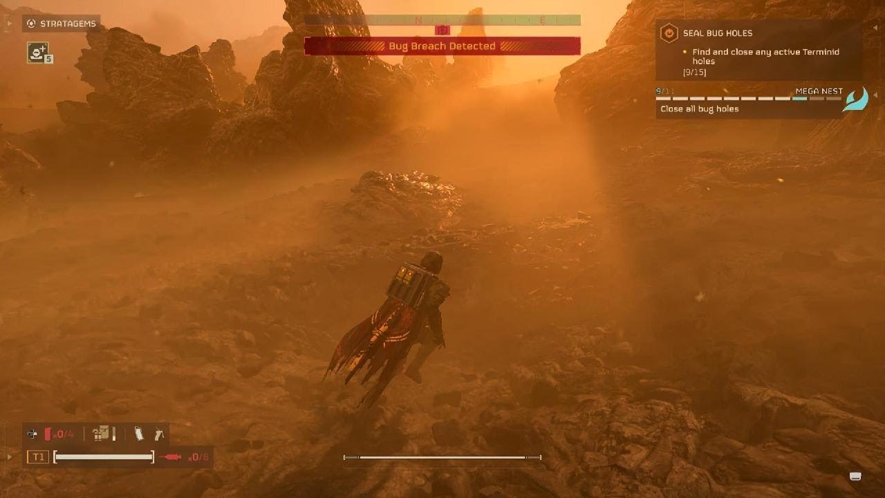 HELLDIVERS 2 blitz- mission on Nivel43/bugs