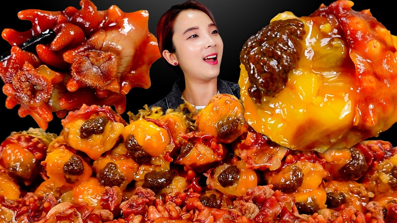 [Mukbang]🌸봄이오면 꼭먹어야 하는 제철 꽃멍게 먹방!😋 Flower Sea Squirt Special Sea Food SPOON WORM ASMR | 쎄미