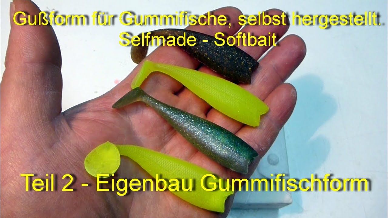Gußform für Gummifische -  selbst gebaut - Selfmade Softbait Mold