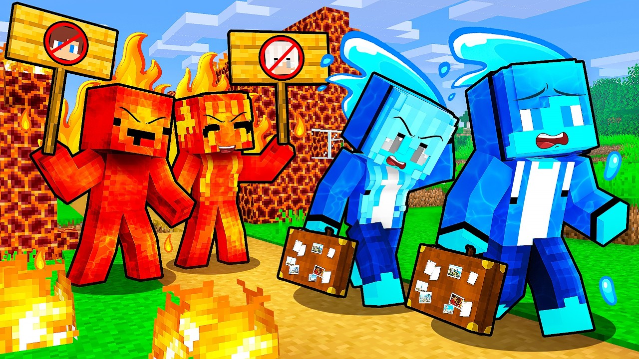 FIRE Mikey Family KICKED ICE JJ Family OUT Of The VILLAGE in Minecraft - Maizen