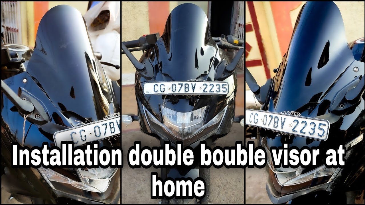 Gixxer SF 150 / installation double bubble visor / Modified.