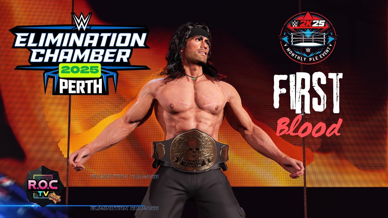 WWE2k25 Monthly PLE Wrestling Event: Elimination Chamber from Perth, Australia