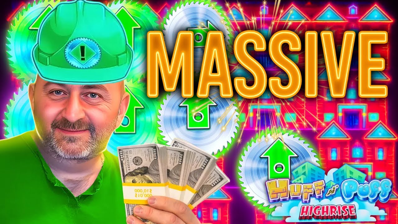 💰😱 OMG! NON-STOP JACKPOTS = MASSIVE FULL SCREEN! BIG BETS GO CRAZY on HUFF N’ PUFF HIGH RISE 🔥🐷