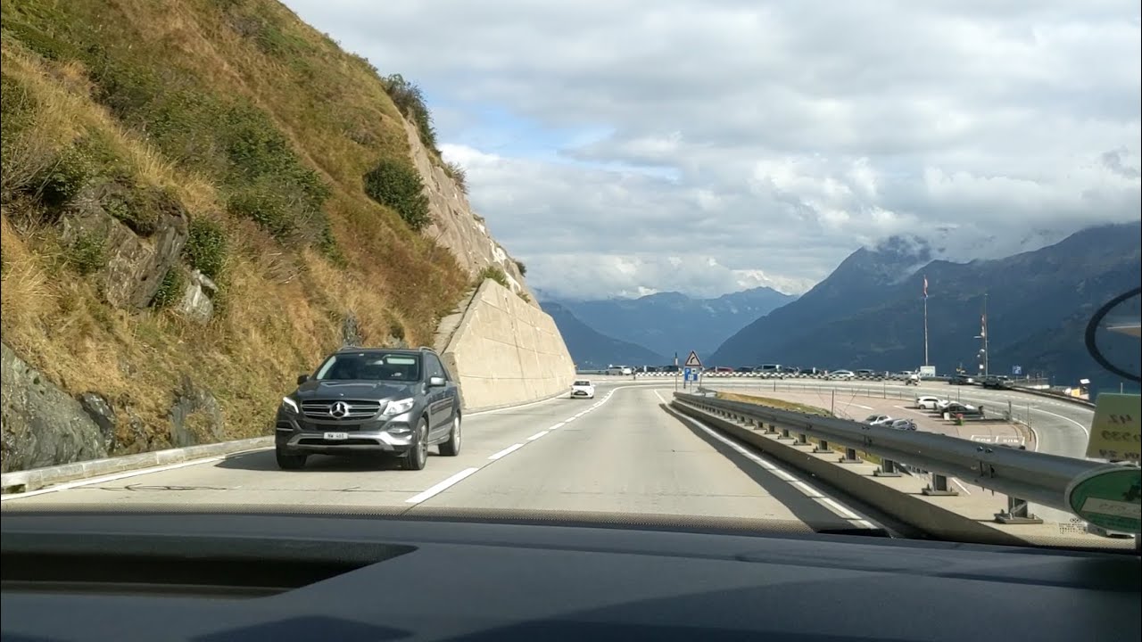 Driving over Skt. Gotthard Pass,  Switzerland