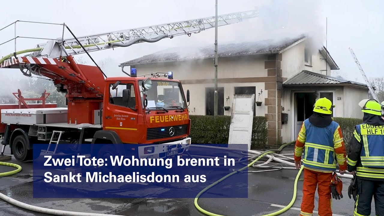 Zwei Tote: Wohnung brennt in Sankt Michaelisdonn aus - Feuerwehr birgt Bewohner