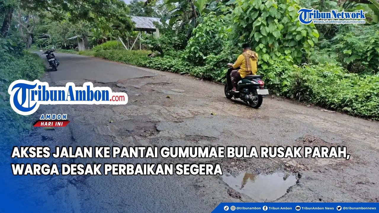 Akses Jalan ke Pantai Gumumae Bula Rusak Parah, Warga Desak Perbaikan Segera