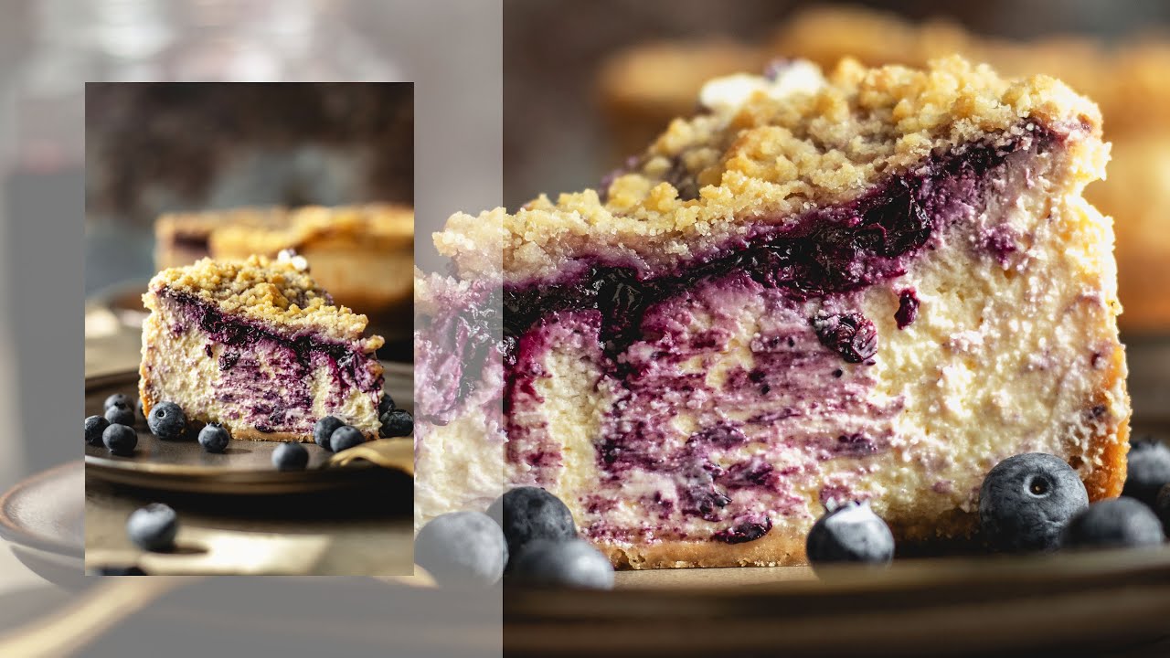 Blueberry Streusel Cheesecake Recipe | Creamy, Fruity, and Buttery