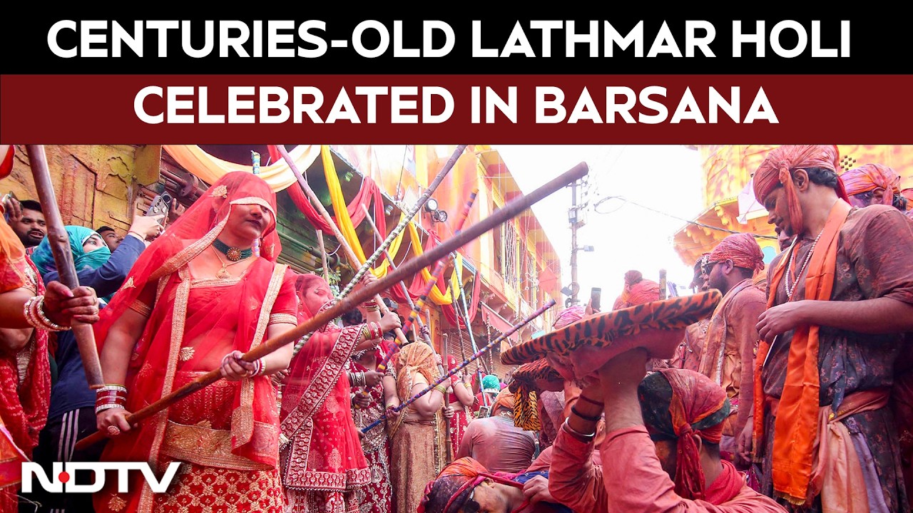 Lathmar Holi | Lathmar Holi Celebrated With Tradition And Devotion In Barsana, Radha's Town