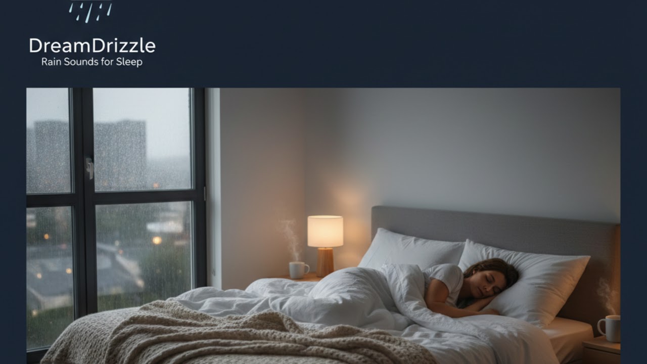 3 Hours Rain and Piano Music for Sleep – Cozy Bedroom Night Ambience