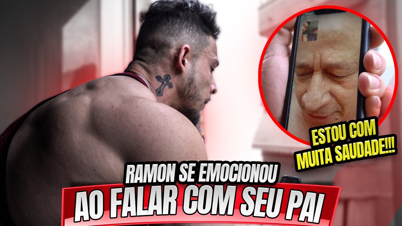 RAMON DINO SE EMOCIONA AO FALAR COM SEU PAI