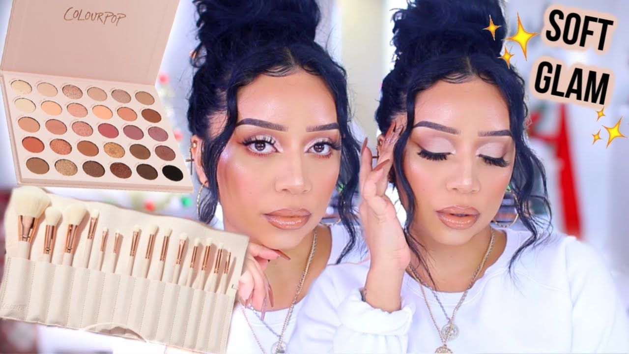 NEW COLOURPOP BARE NECESSITIES PALETTE & BRUSH SET | SOFT GLAM TUTORIAL  ohmglashes