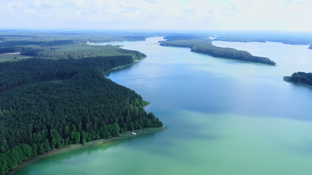 Kaszuby, Jezioro Wdzydze (Kaszubskie Morze) - widok z lotu ptaka