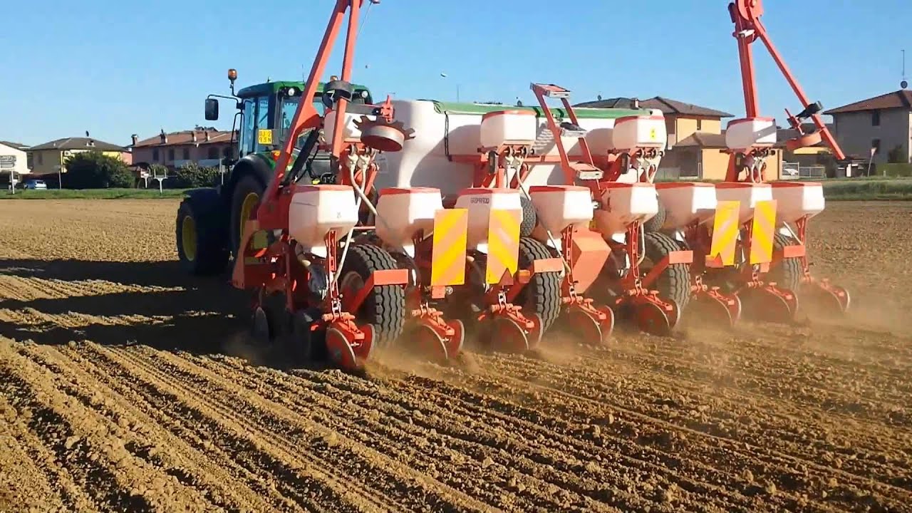 CORN SOWING -John Deere 6430 + Gaspardo Renata- AUTOGUIDE