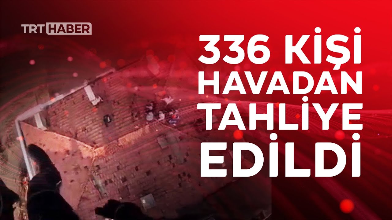 Sel bölgesinde mahsur kalanlar helikopterle kurtarıldı