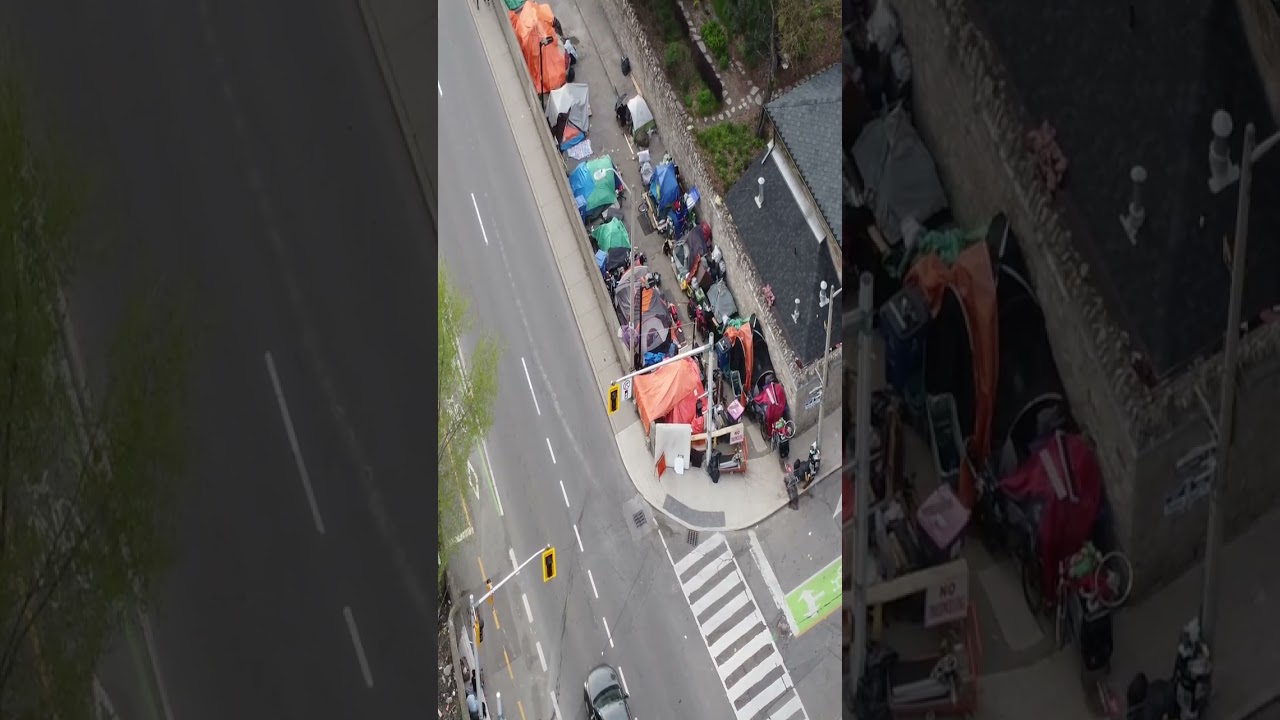Homeless Encampment Downtown Hamilton Ont.